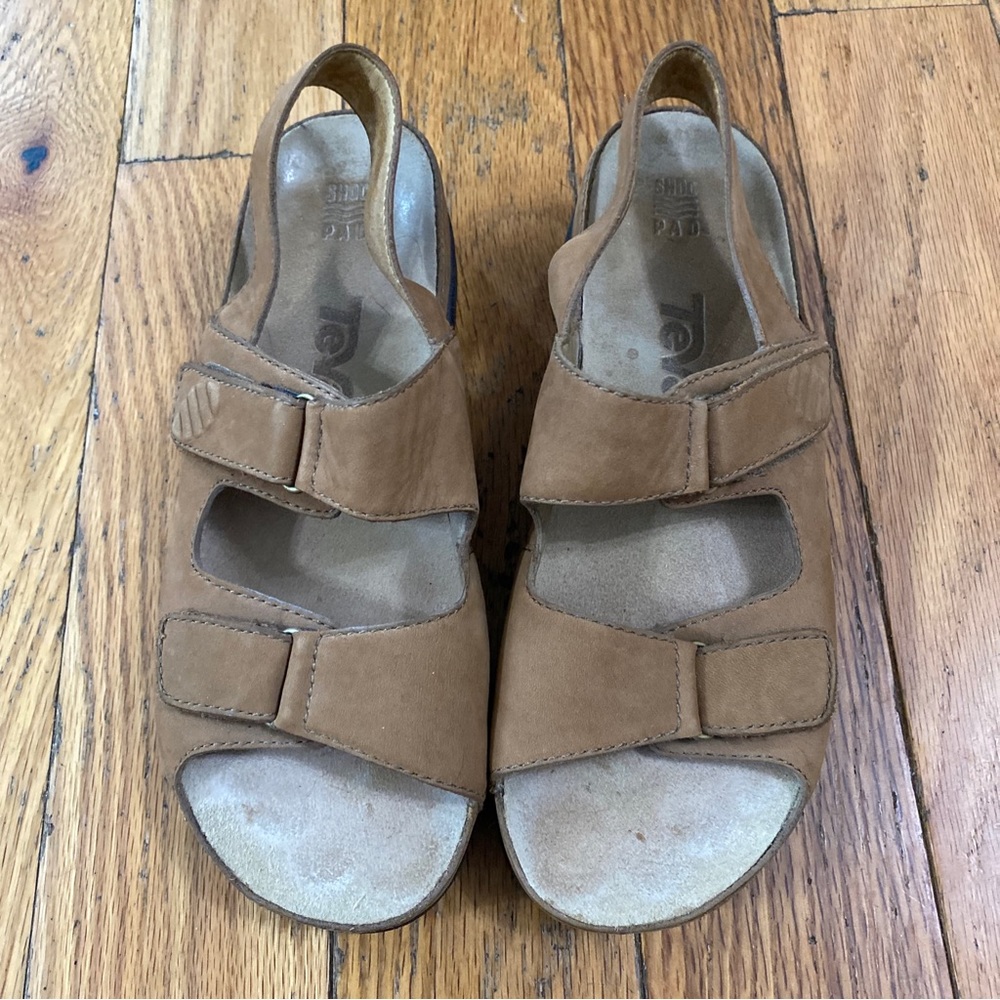 Teva Leather Roma Shoc Pad Comfort Sandals Size 6